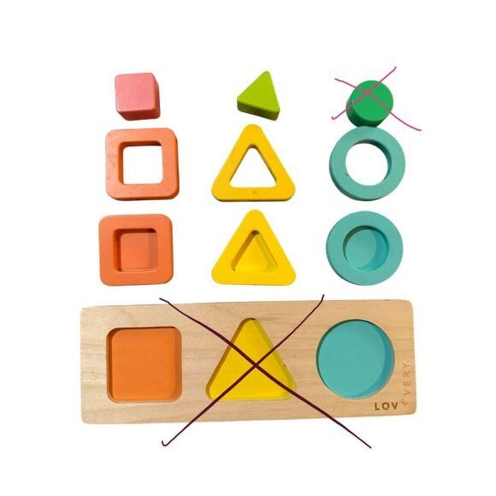 Lovevery Geo Shapes 3D Puzzle. Montessori, learning, educational pieces only - Picture 3 of 3